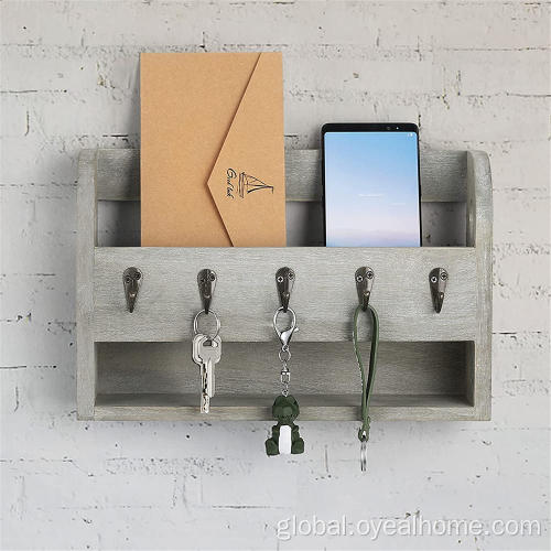 Essential Oil Display Rack Wooden Wall-Mounted Key and Mail Holder Factory